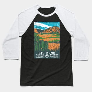 Big Bend National Park Vintage WPA Poster Baseball T-Shirt